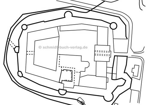 Grundriss Moritzburg ( © Der Grundriss stammt aus dem offiziellen Reiseführer Auf der Straße der Romanik)