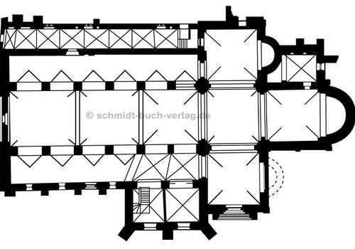 Grundriss Klosterkirche ( © Der Grundriss stammt aus dem offiziellen Reiseführer Auf der Straße der Romanik)