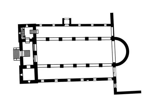 hillersleben_klosterkirche.jpg ( © Der Grundriss stammt aus dem offiziellen Reiseführer Auf der Straße der Romanik)